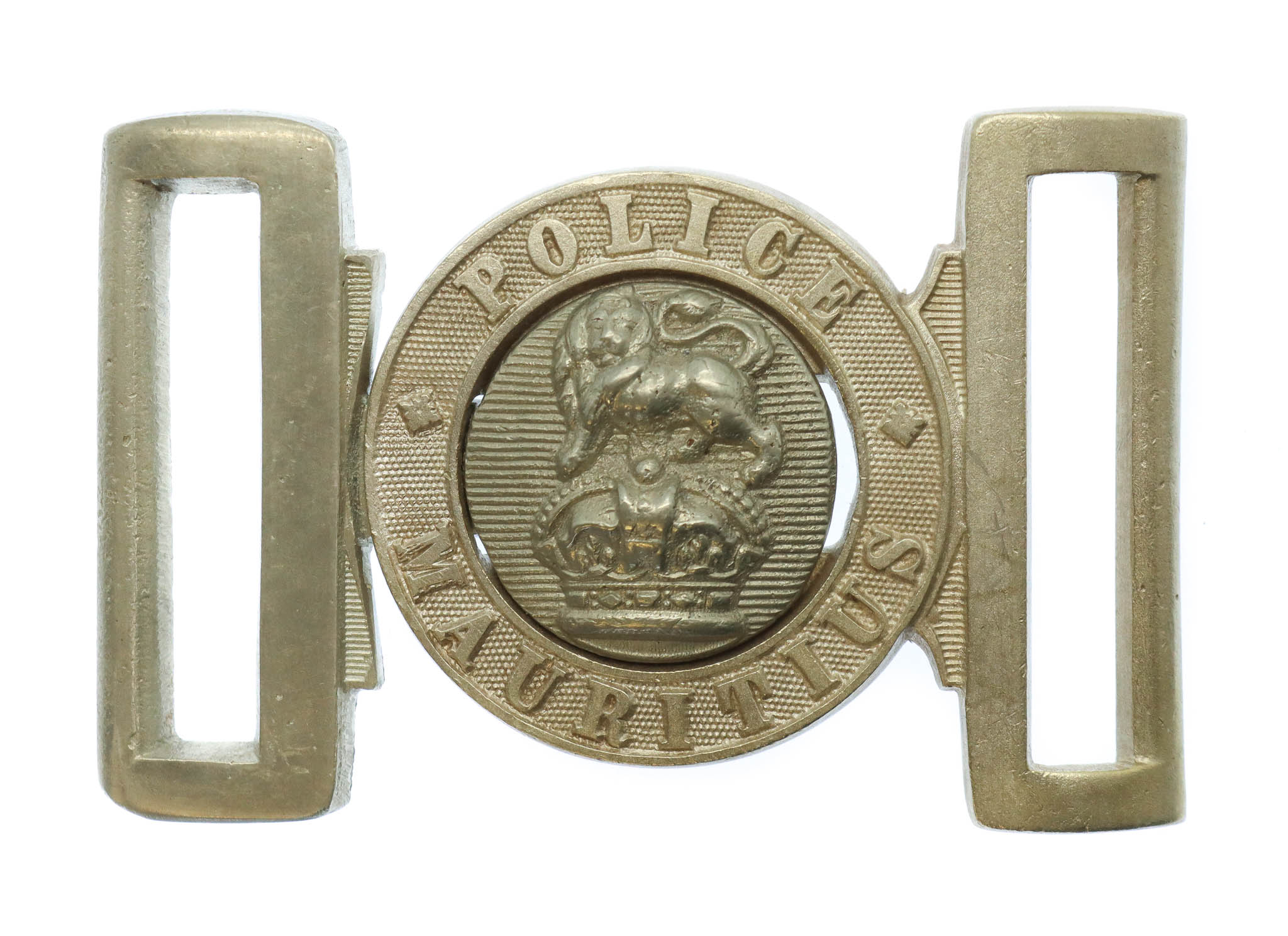 Mauritius Police Waist Belt Clasp Buckle - King's Crown