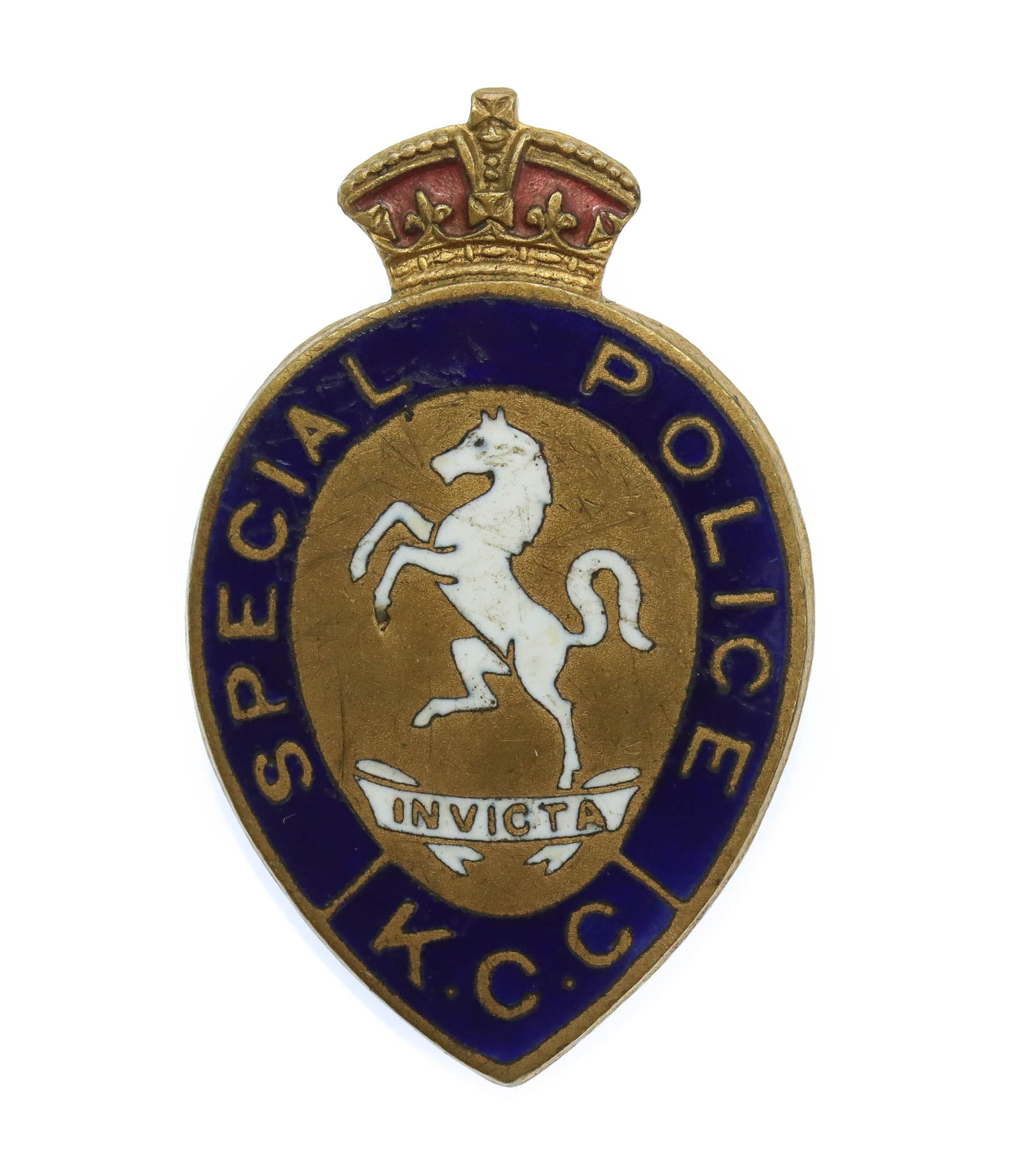 Kent Count Constabulary Special Police Enamelled Lapel Badge