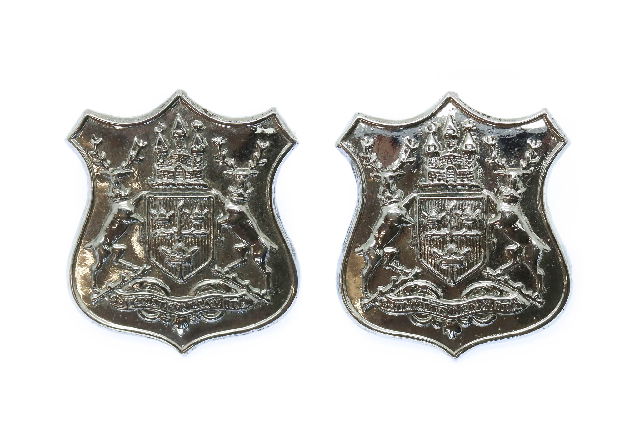 Pair of Nottingham City Police Collar Badges