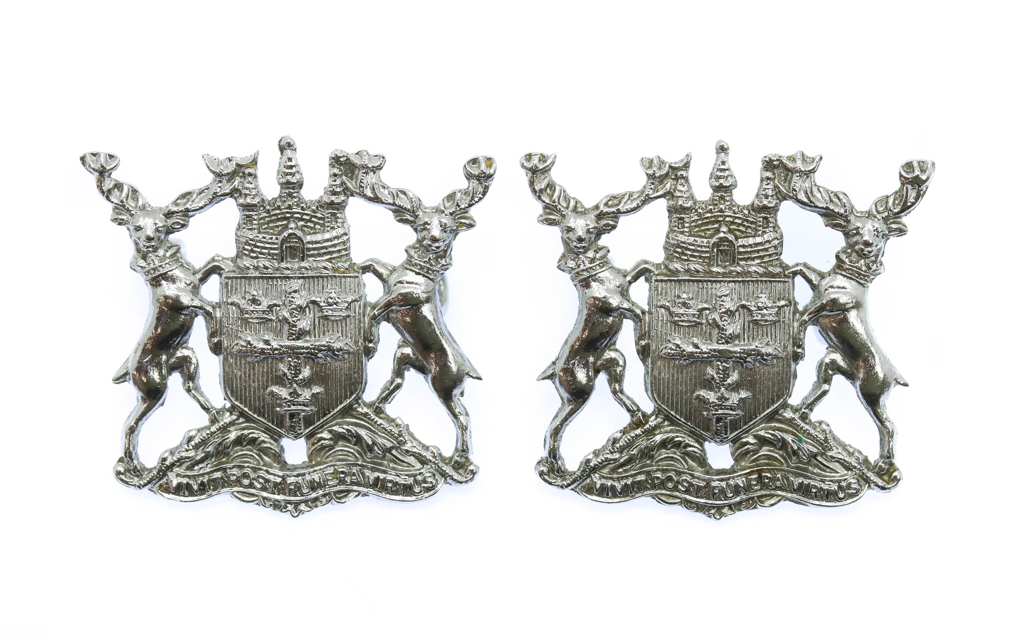 Pair of Nottingham City Police Collar Badges