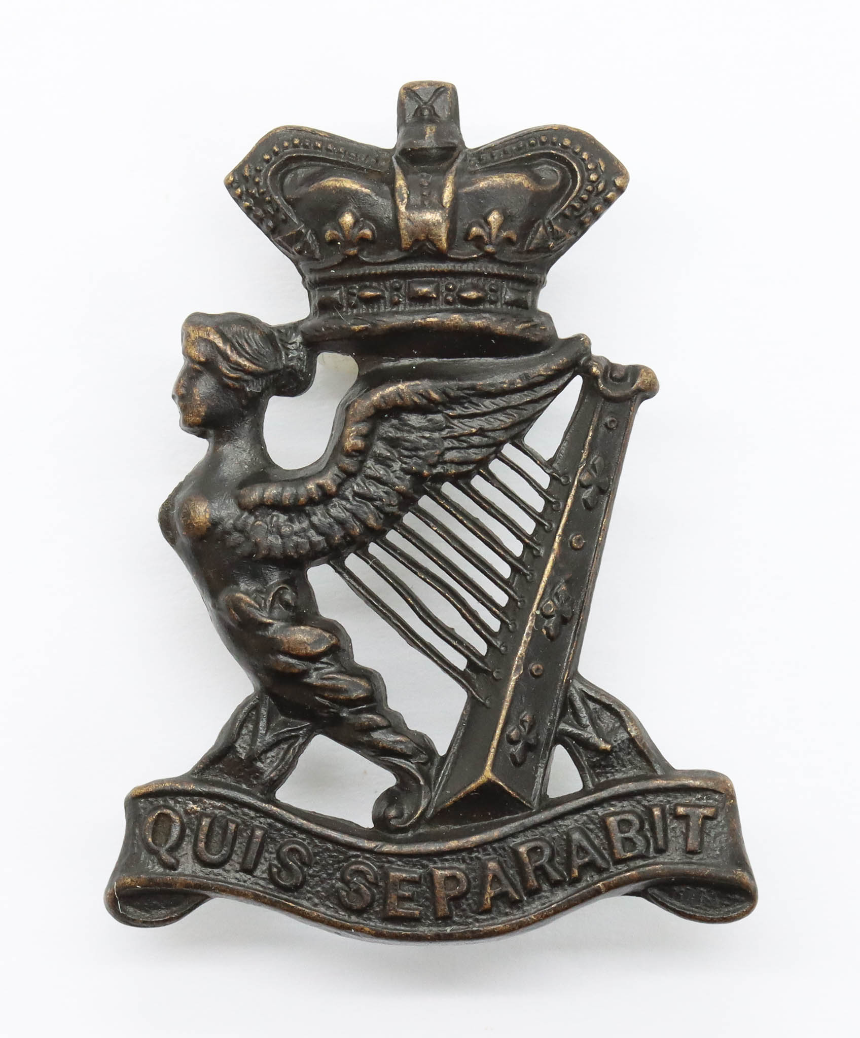 Victorian Royal Irish Rifles Field Service Cap Badge