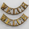 Pair of Welch Regiment (WELCH) Shoulder Titles
