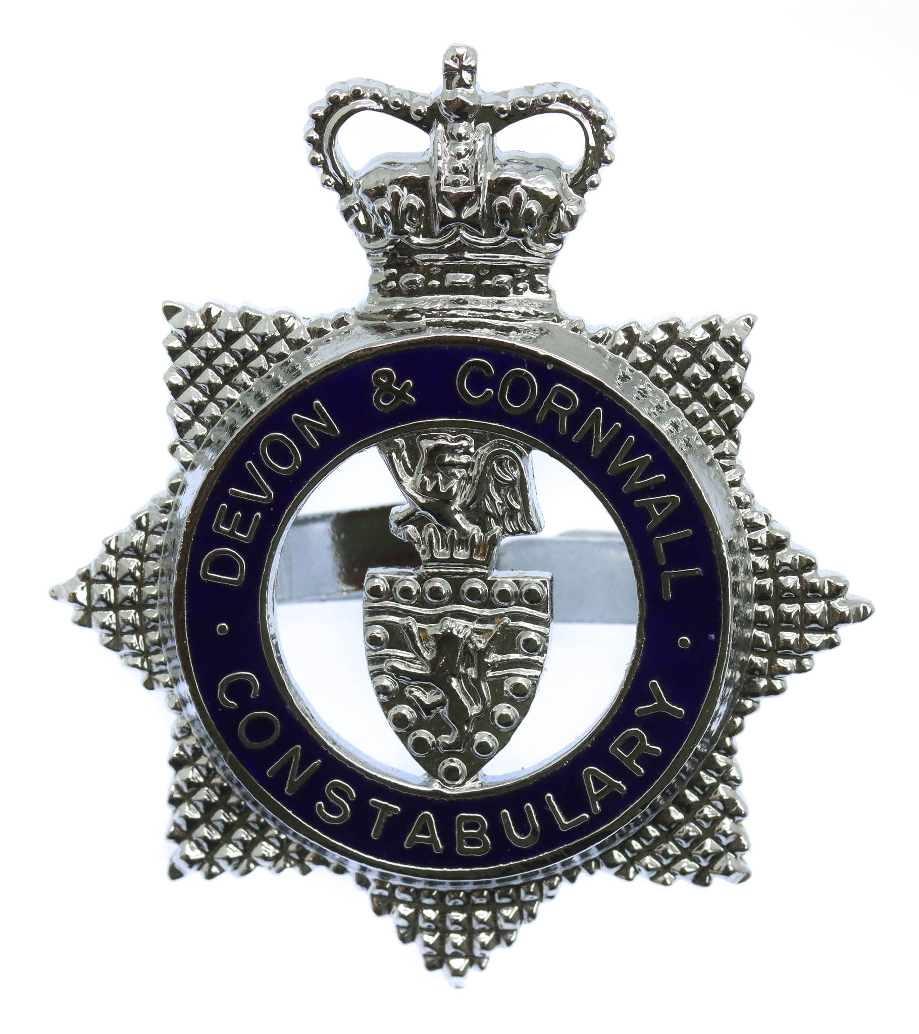 Devon & Cornwall Constabulary Senior Officer's Enamelled Cap Badge - Queen's Crown