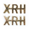 Pair of 10th Royal Hussars (XRH) Anodised (Staybrite) Shoulder Titles