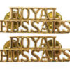 Pair of Royal Hussars (ROYAL/HUSSARS) Anodised (Staybrite) Shoulder Titles