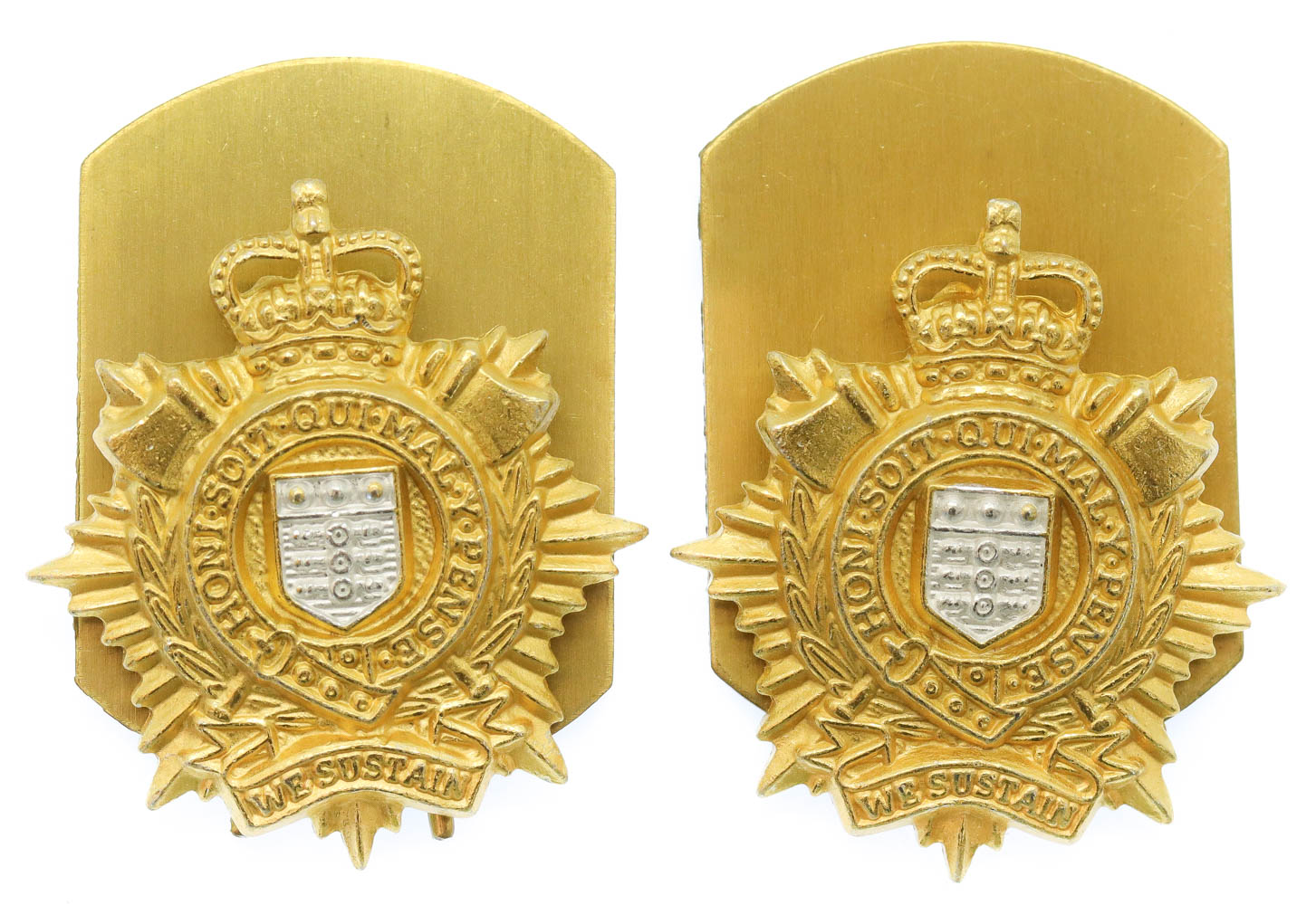 Pair of Royal Logistic Corps (R.L.C.) Collar Badges