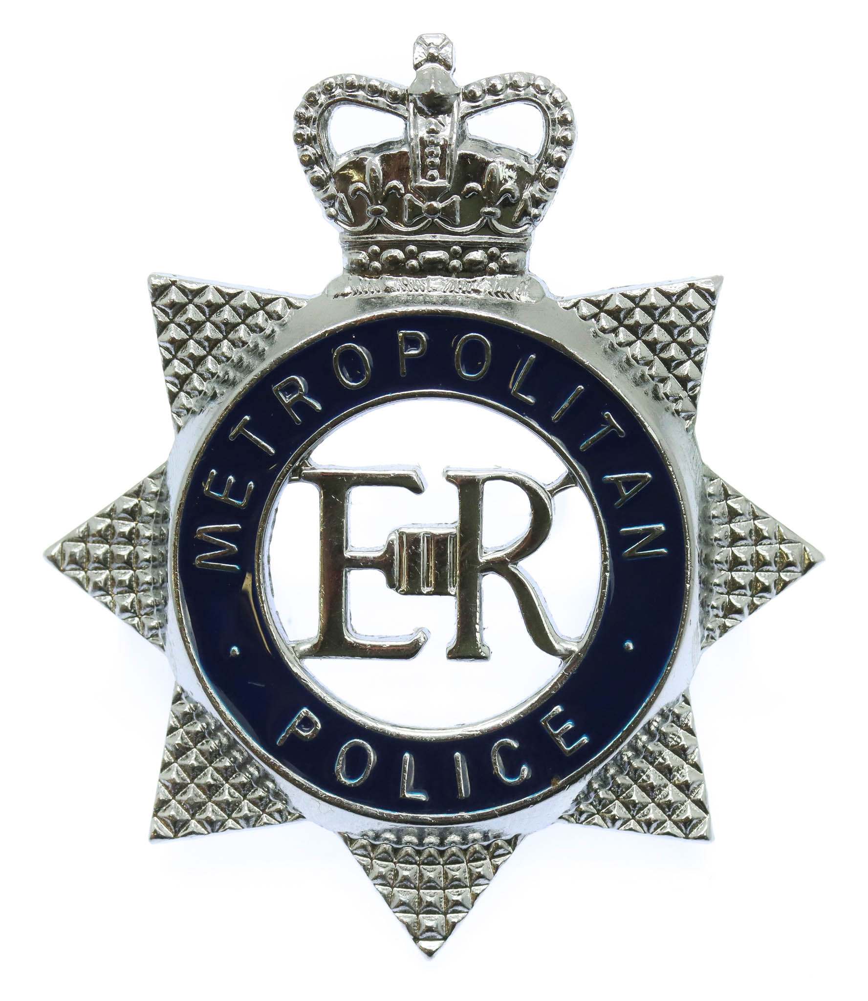 Metropolitan Police Enamelled Cap Badge - Queen's Crown