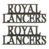Pair of Royal Lancers (ROYAL/LANCERS) Officer's Bronzed Shoulder Titles