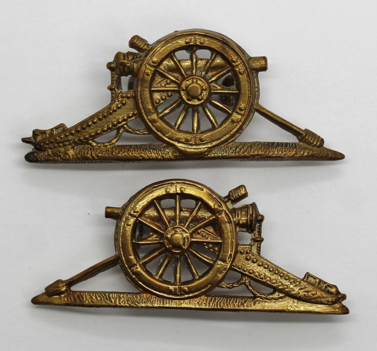 Pair of Royal Artillery Senior N.C.O.s Gun Arm Badges