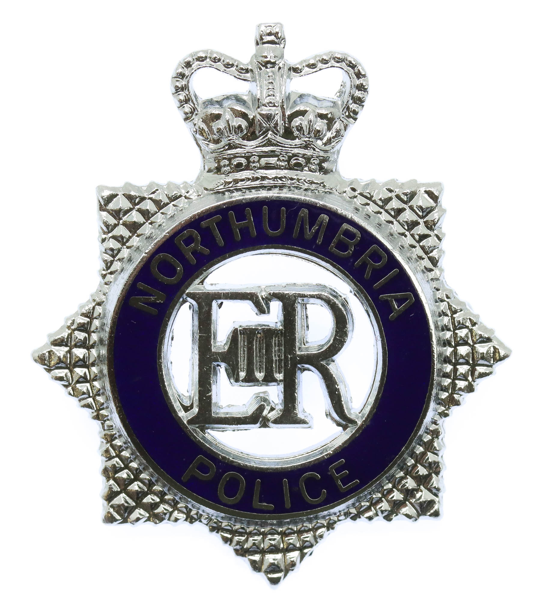 Northumbria Police Senior Officer's Enamelled Cap Badge - Queen's Crown