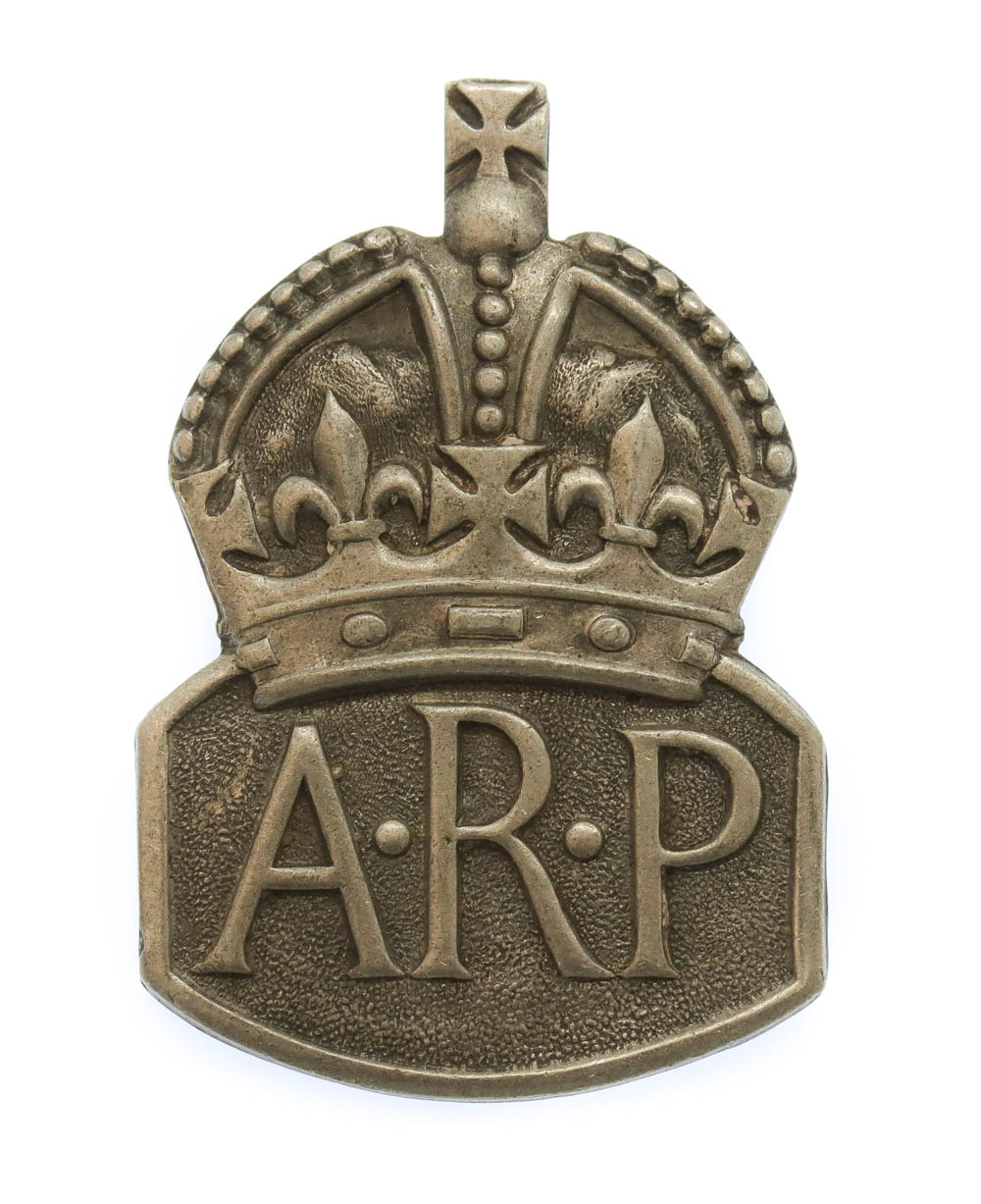 WW2 Air Raid Precautions (A.R.P.) 1938 Hallmarked Silver Lapel Badge