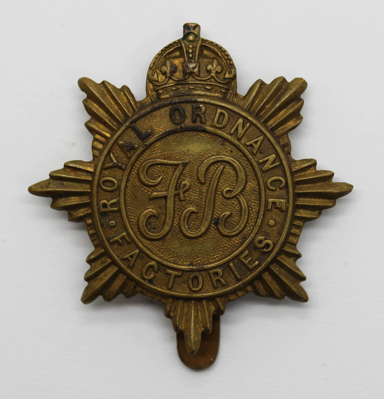 Royal Ordnance Factories WWI Cap Badge