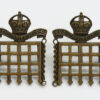 Pair of 16th County of London Bn. (Queen's Westminster Rifles) London Regiment Collar Badges - King's Crown