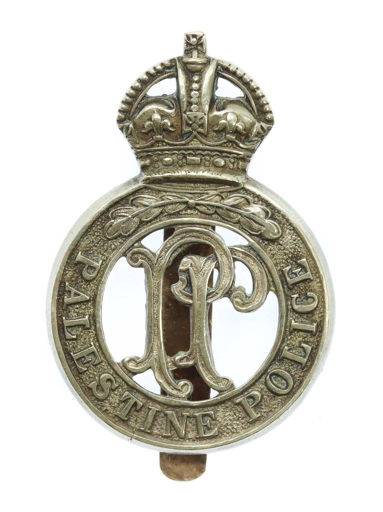 Palestine Police Cap Badge - King's Crown