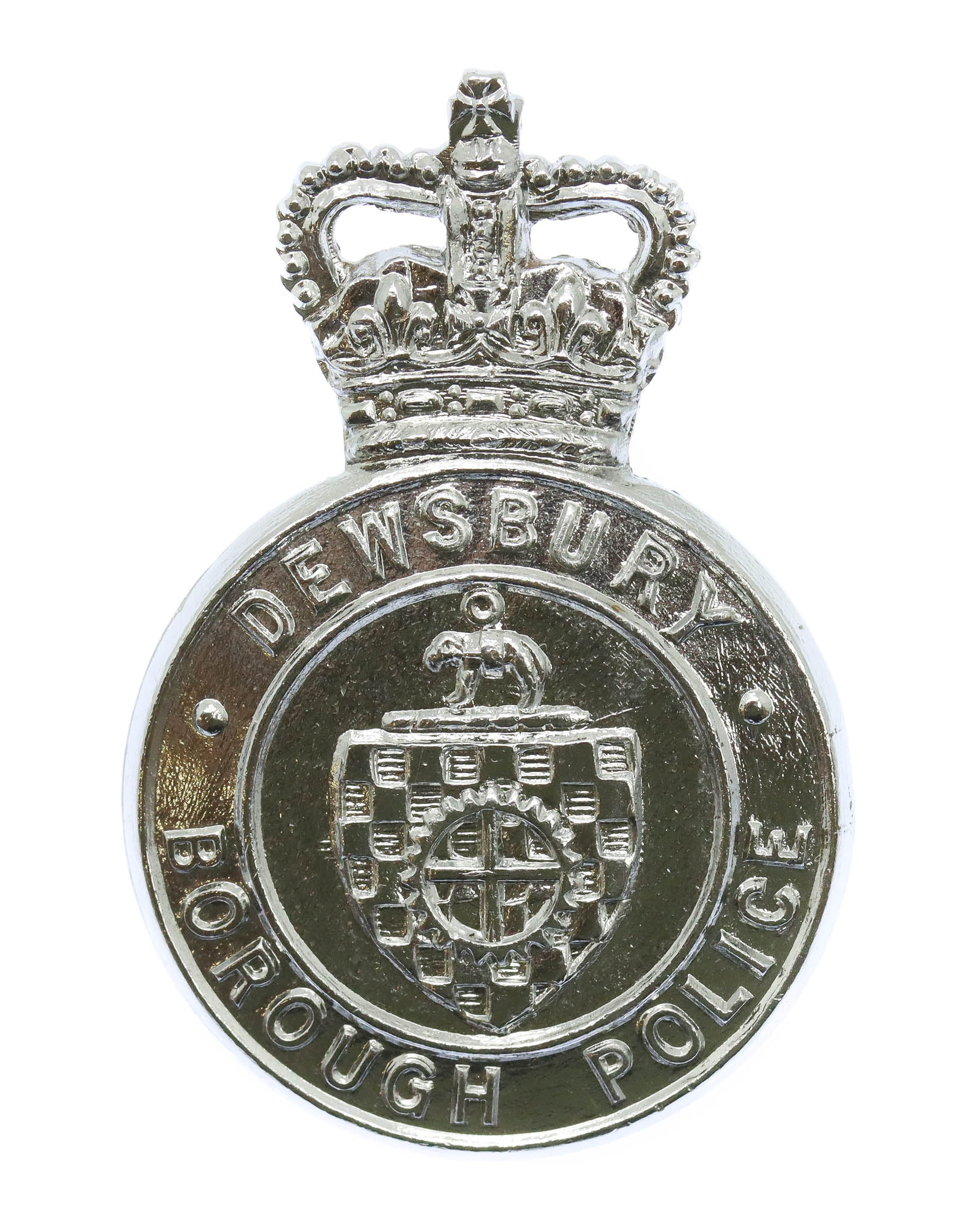Dewsbury Borough Police Cap Badge - Queen's Crown
