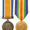 WW1 British War & Victory Medal Pair - Pte. R. Phillipson, 10th Bn. Loyal North Lancashire Regiment - K.I.A. 11/4/17