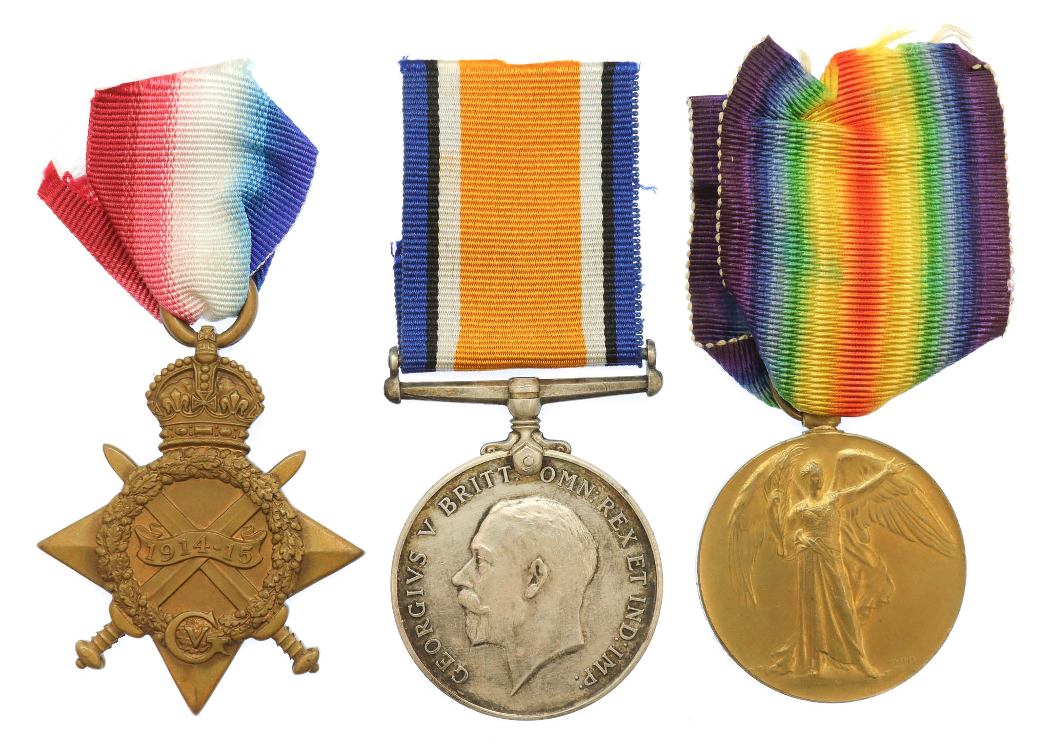 WW1 1914-15 Star Medal Trio - Pte. A.G. Reeves, Queen's (Royal West Surrey) Regiment - (Wounded, Somme)