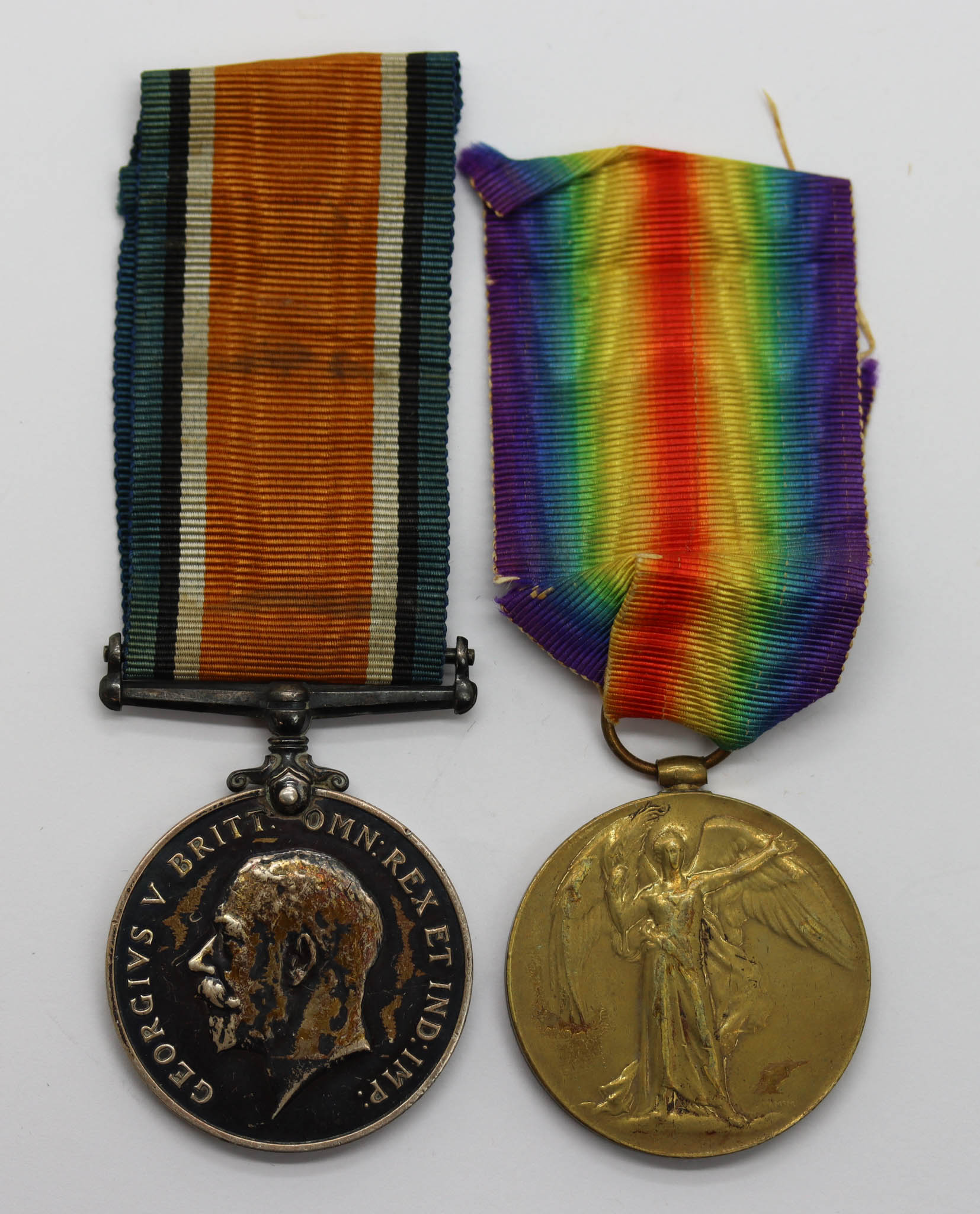 WW1 British War & Victory Medal Pair - Pte. C.T. Spearman, Army Service Corps