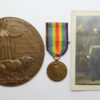 WW1 Victory Medal and Memorial Plaque (Death Penny) - Pte. T. Turner, 11th Bn. Middlesex Regiment - K.I.A.