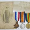 WW1 1914-15 Star Medal Trio - Pte. G. Davies, Notts & Derby Regiment (Sherwood Foresters) - Wounded