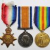 WW1 1914-15 Star Medal Trio - Pte. T. Latham, 1st Bn East Yorkshire Regiment - Wounded In Action (First Day of the Somme)