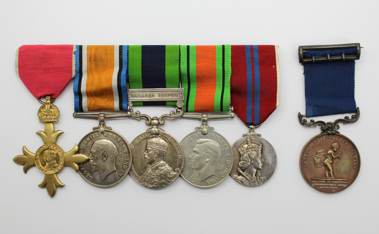 An O.B.E. (Civil) & Royal Humane Society Medal Life Saving Group of Six - Lt. Col. G.F. Dale, Commanding Officer, 5th Bn. Cambridgeshire Home Guard (late 2nd Dragoon Guards)