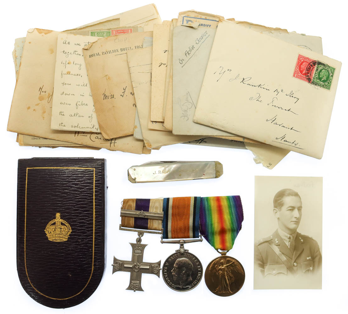 WW1 Military Cross and Bar Medal Group of Three - Lieut. J.R. McIlroy, Royal Inniskilling Fusiliers