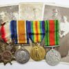 WW1 1914-15 Star Medal Trio and WW2 Defence Medal - Dvr. S. Daniels, Royal Engineers