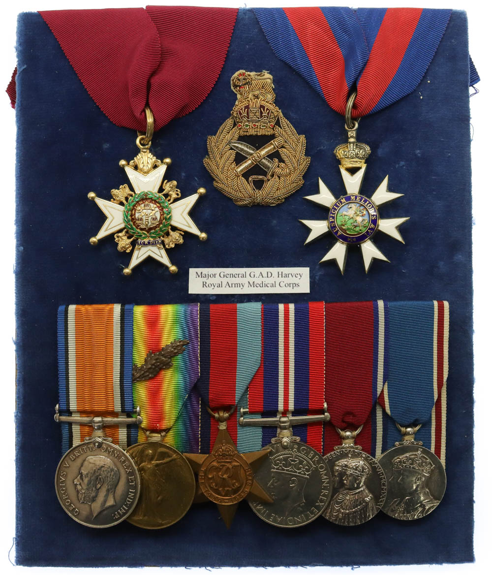 Interesting C.B., C.M.G., First World War M.I.D. and Second World War P.O.W. Medal Group of Eight - Major General G.A.D. Harvey, Royal Army Medical Corps
