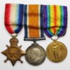WW1 1914-15 Star Medal Trio - P.O. H. Alcock, Royal Navy