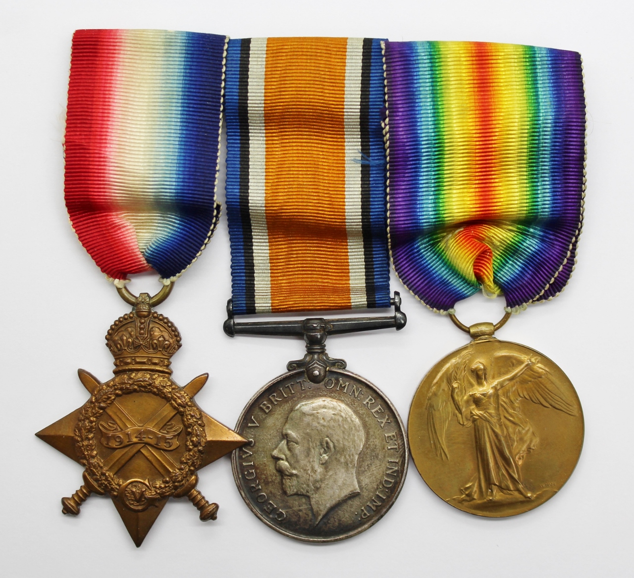 WW1 1914-15 Star Medal Trio - P.O. H. Alcock, Royal Navy