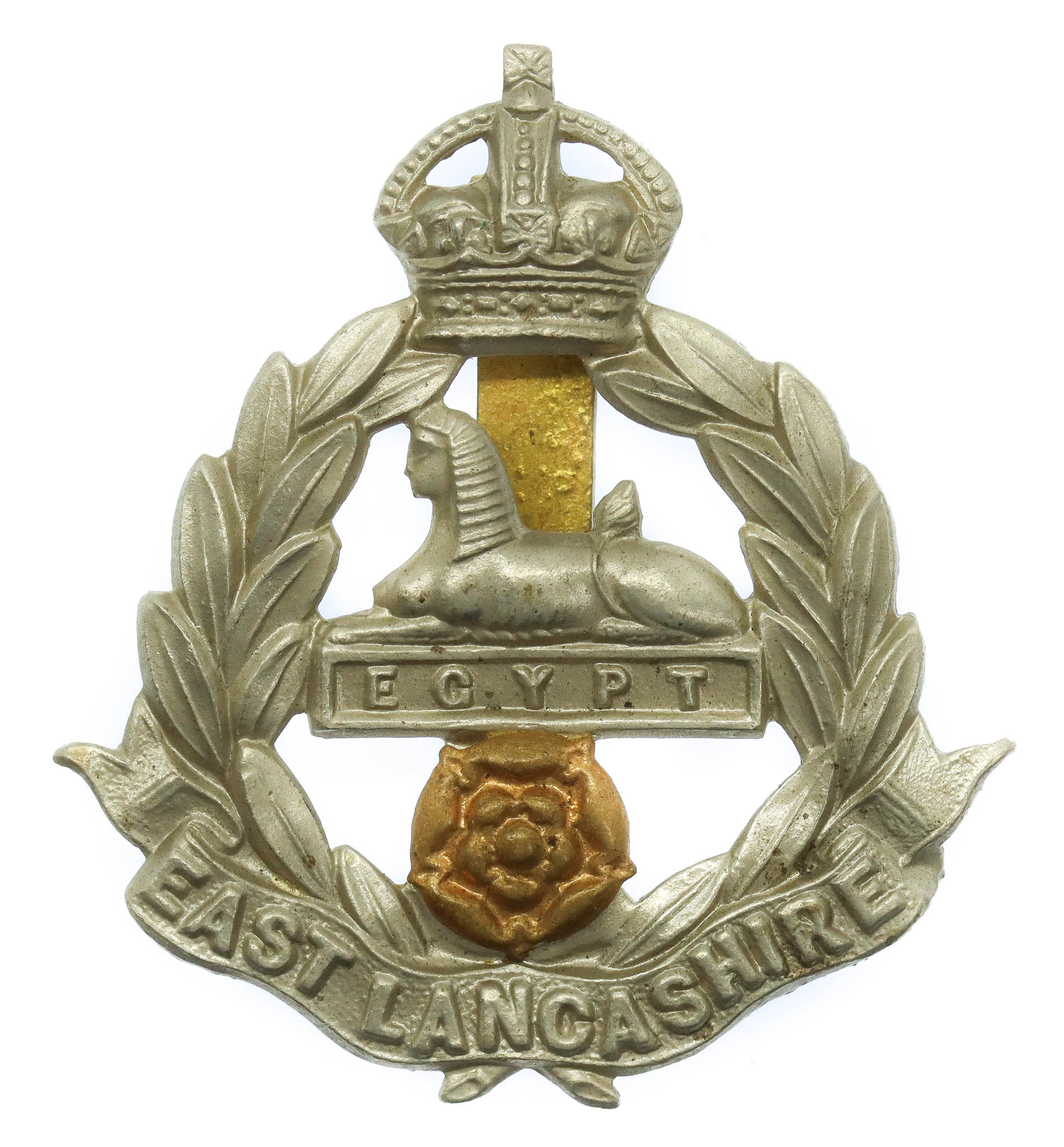 East Lancashire Regiment Cap Badge - King's Crown