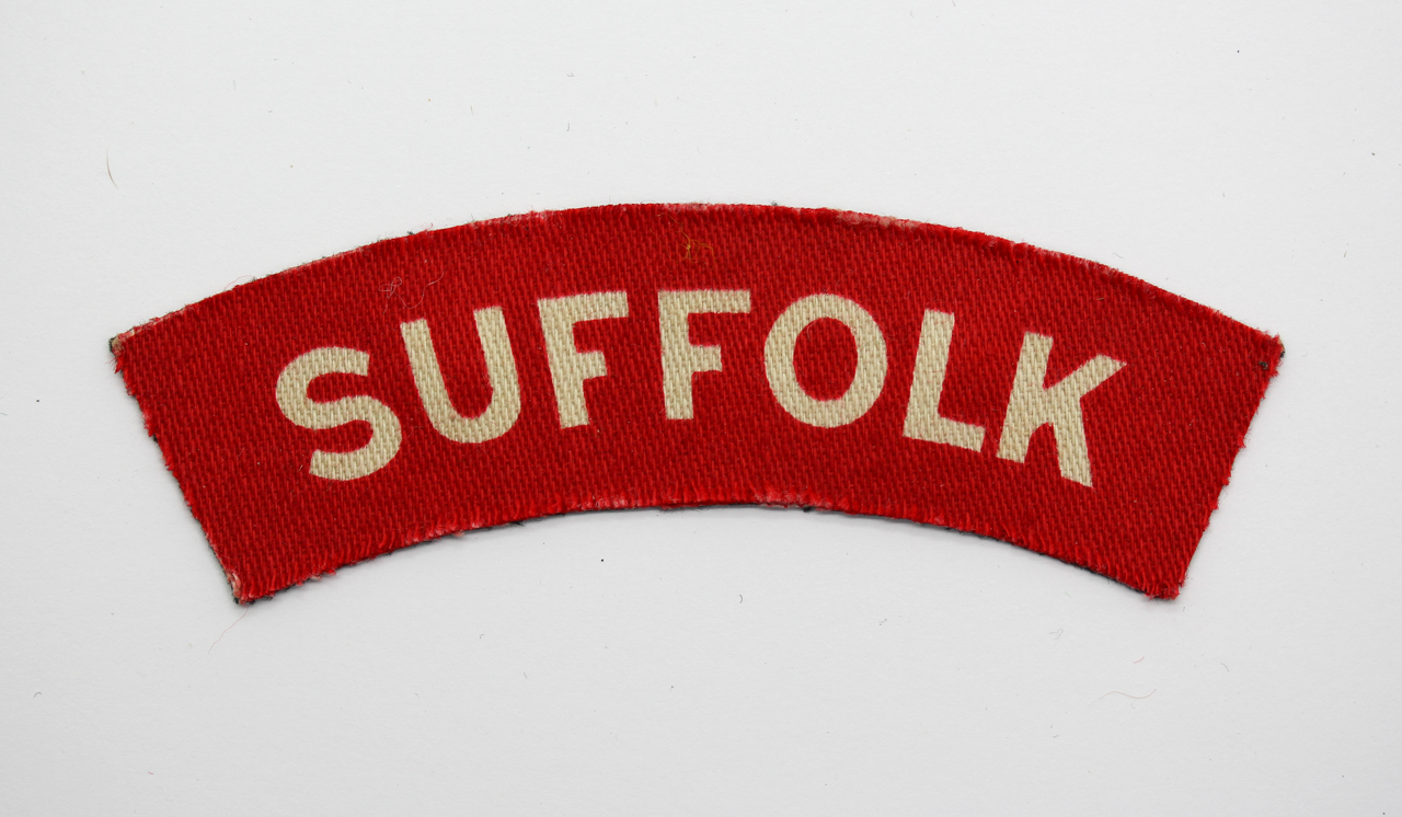 Suffolk Regiment (SUFFOLK) WW2 Printed Shoulder Title
