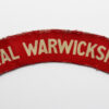 Royal Warwickshire Regiment (ROYAL WARWICKSHIRE) WW2 Printed Shoulder Title