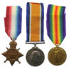 WW1 1914-15 Star Medal Trio - Pte. W. Phillips, 1st Bn. York & Lancaster Regiment - Wounded in Action (Ypres)