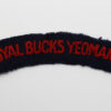 Royal Buckinghamshire Yeomanry (ROYAL BUCKS YEOMANRY) Cloth Shoulder Title