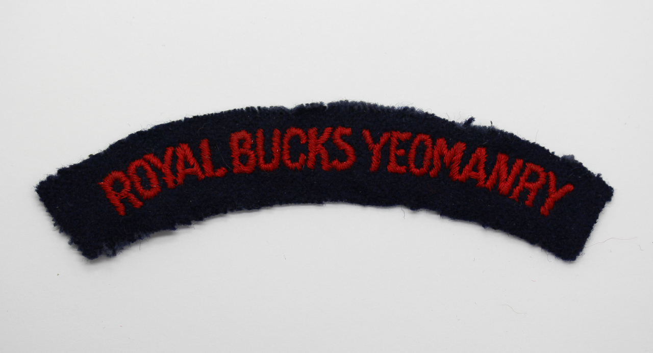 Royal Buckinghamshire Yeomanry (ROYAL BUCKS YEOMANRY) Cloth Shoulder Title