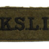 King's Shropshire Light Infantry (K.S.L.I.) WW2 Cloth Slip On Shoulder Title