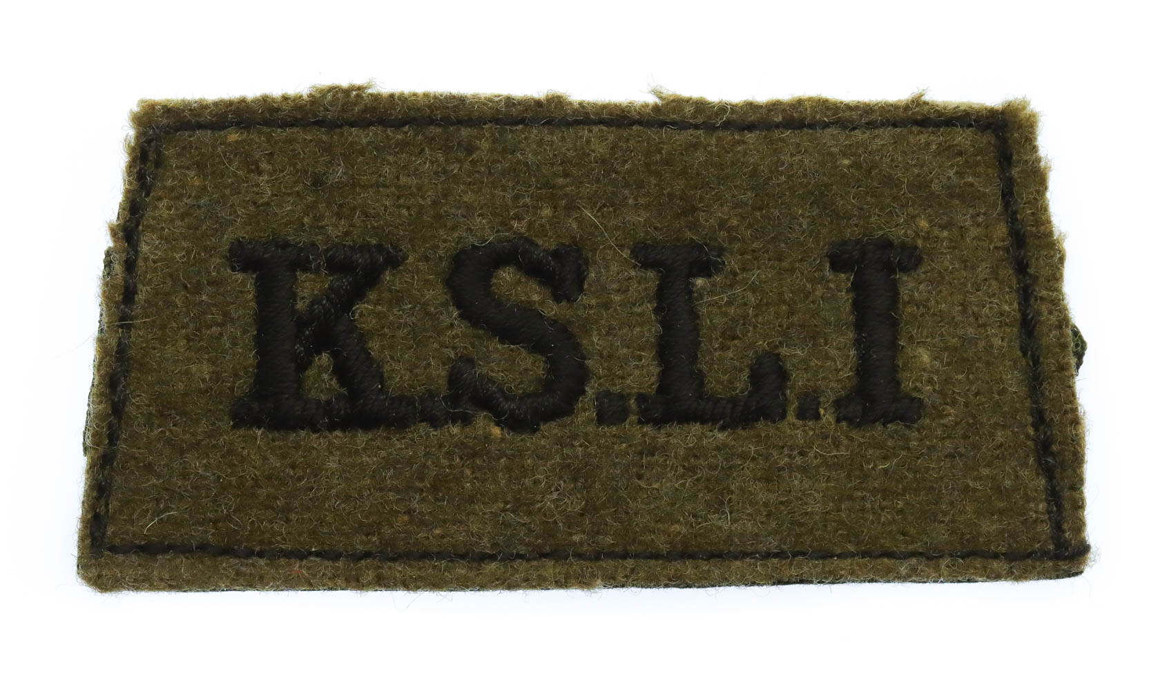 King's Shropshire Light Infantry (K.S.L.I.) WW2 Cloth Slip On Shoulder Title