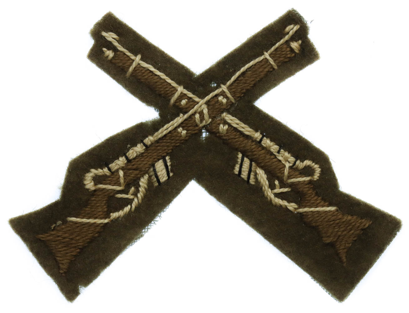 British Army Marksman (Crossed Rifles) Cloth Trade Badge