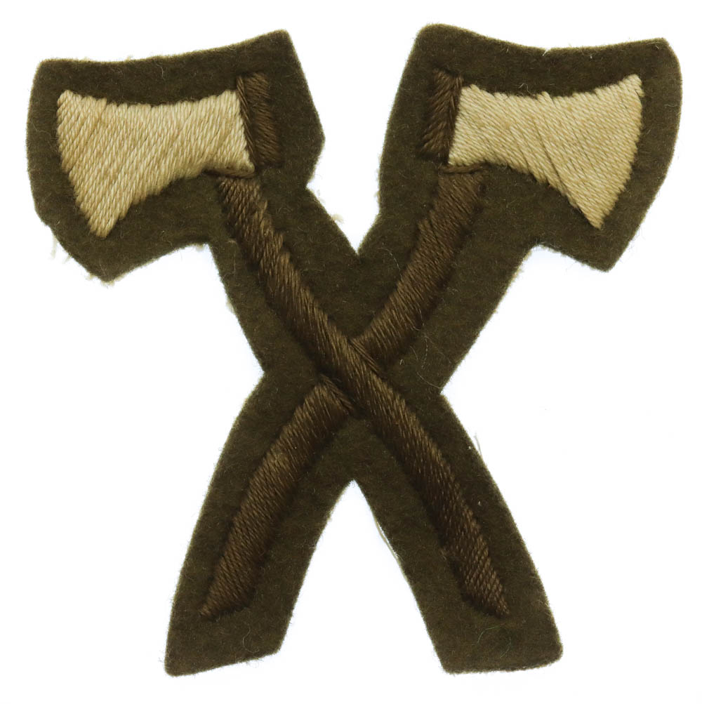 British Army Pioneer (Crossed Axes) Cloth Trade Badge