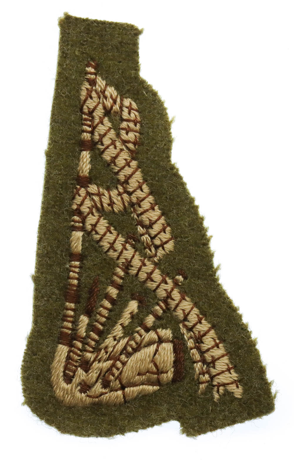 British Army Pipers Cloth Trade Badge