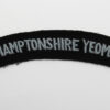 Northamptonshire Yeomanry Cloth Shoulder Title