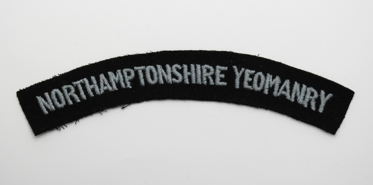 Northamptonshire Yeomanry Cloth Shoulder Title