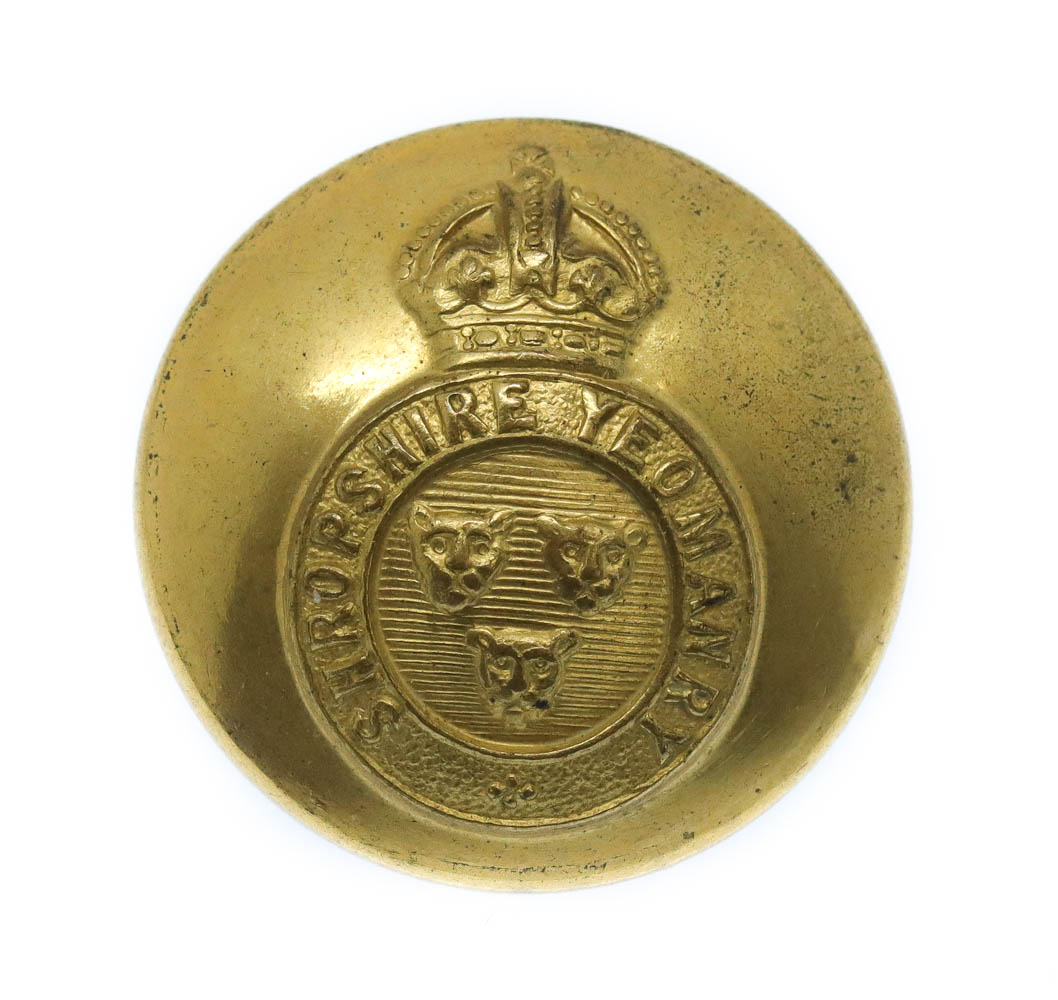 Shropshire Yeomanry Officer's Button - King's Crown (25mm)