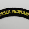 Sussex Yeomanry (SUSSEX YEOMANRY) Cloth Shoulder Title