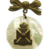 Wiltshire Regiment Bow Pendant Sweetheart Brooch
