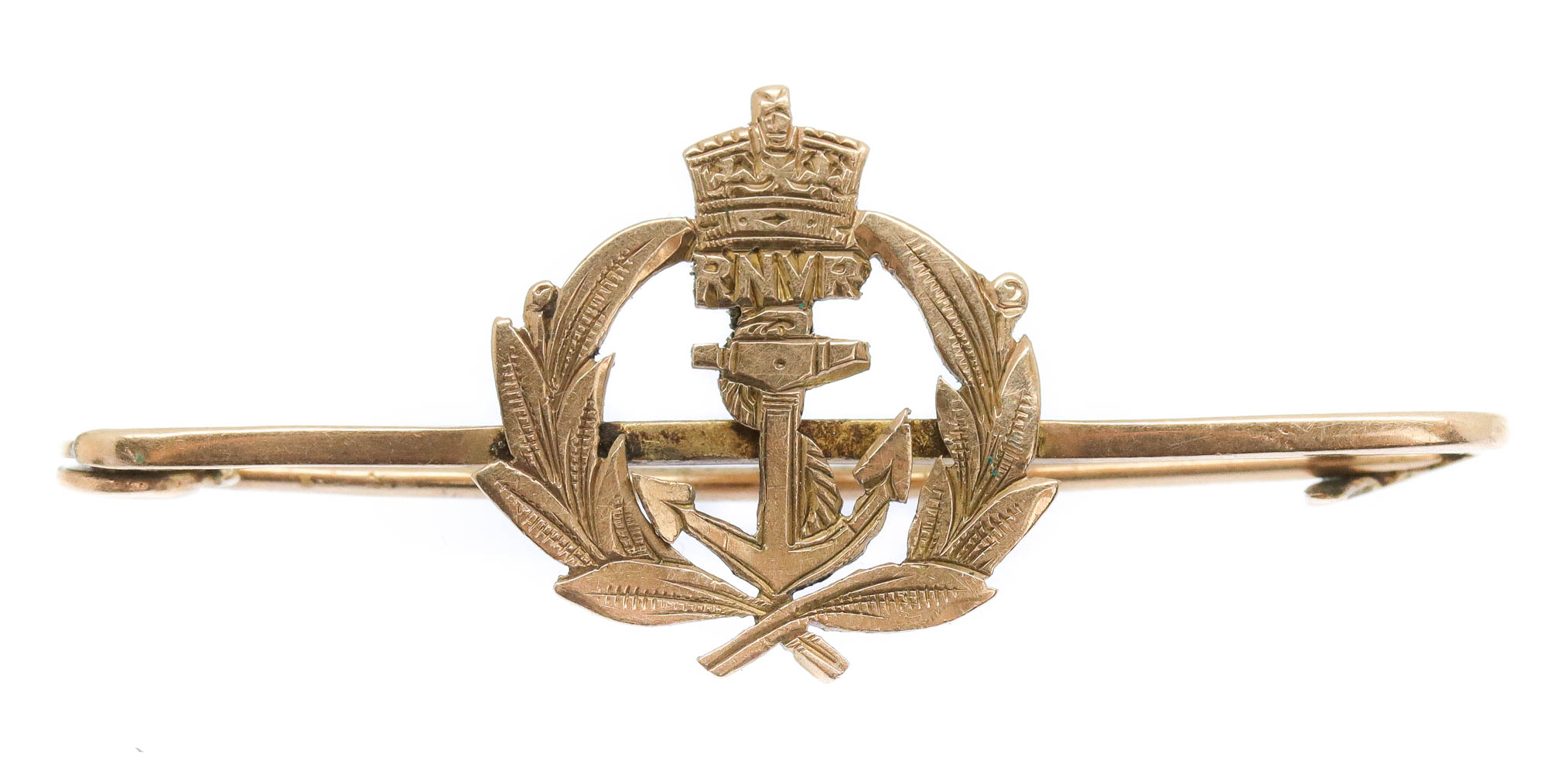 Royal Naval Volunteer Reserve (R.N.V.R.) 9ct Gold Sweetheart Brooch
