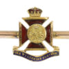 WW1 Wiltshire Regiment 1916 Hallmarked 9ct Gold & Enamel Sweetheart Brooch