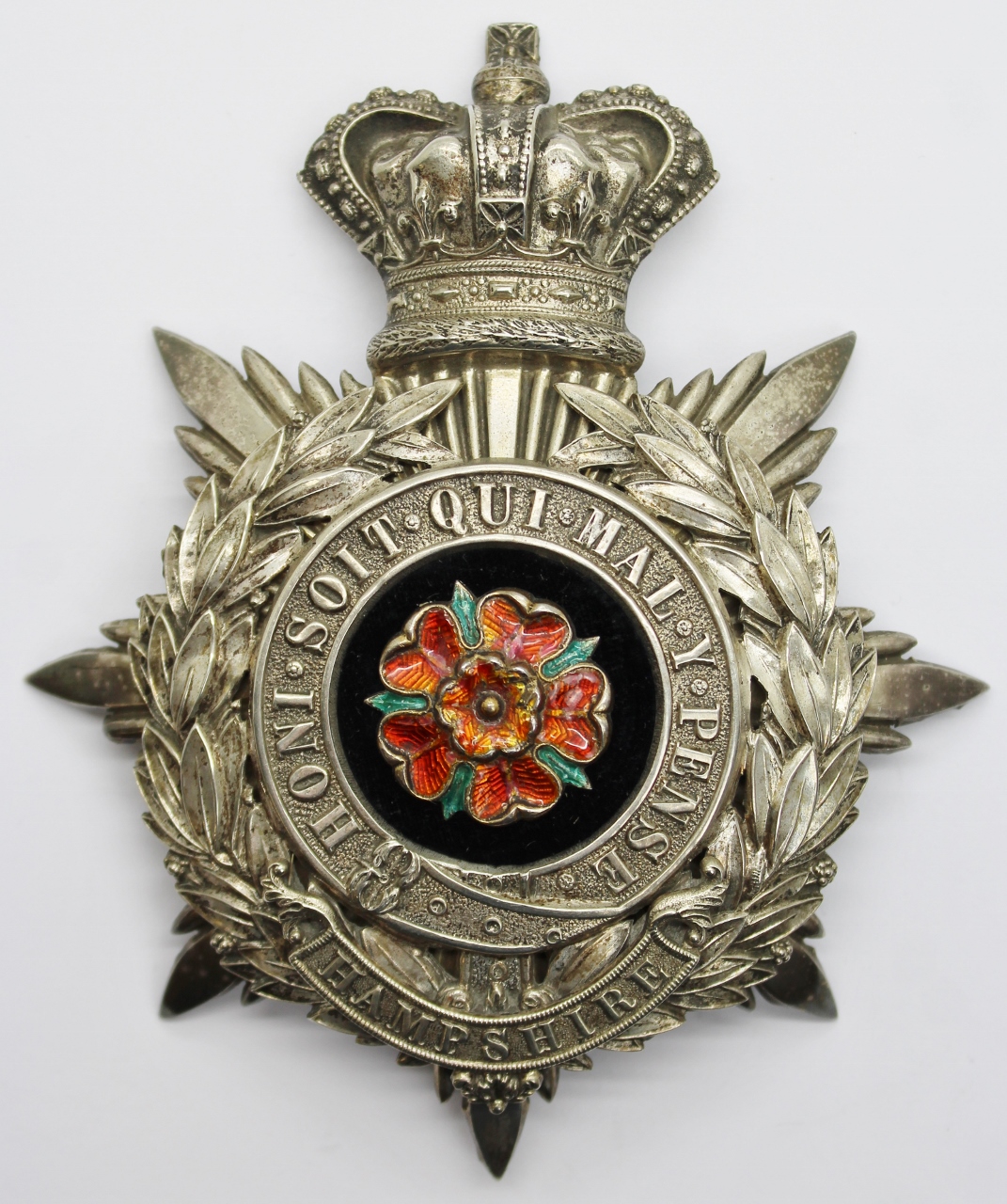 Victorian Hampshire Militia Officer's Helmet Plate
